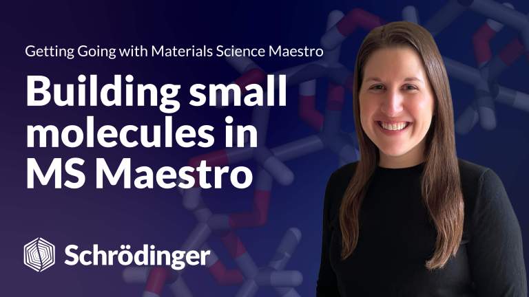 Building Small Molecules in MS Maestro